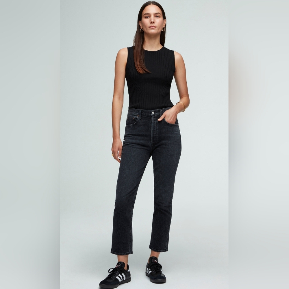 AGOLDE x for Argent Riley High Rise Straight Crop